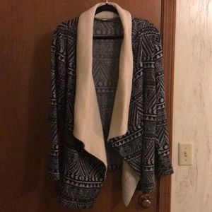 Mine Too Navaho Print Open Sweater